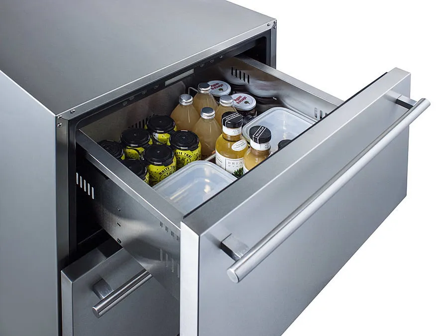 Summit ADRD24 24" Wide 2-Drawer All-Refrigerator, Ada Compliant