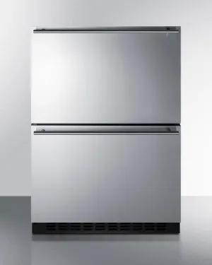 Summit ADRD241OS 24" Wide Outdoor 2-Drawer All-Refrigerator, Ada Compliant