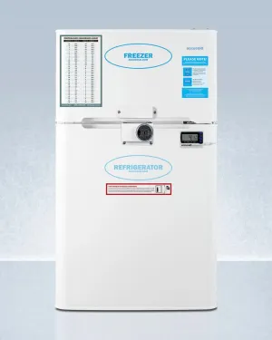 Summit AGP34RFLCALADA 19" Wide General Purpose Refrigerator-Freezer, Ada Height