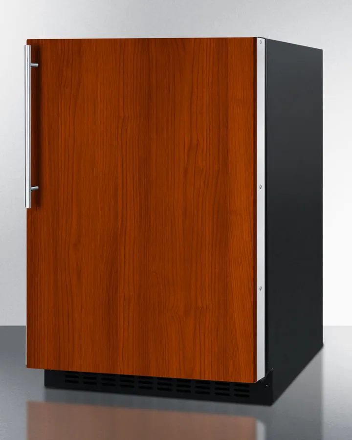Summit AL54IF Built-In Undercounter Ada Compliant All-Refrigerator With Panel-Ready Door, Black Cabinet, Door Storage, And Digital Controls