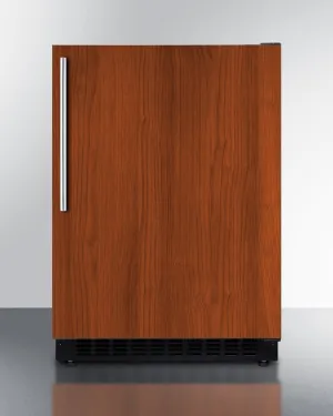 Summit AL54IF Built-In Undercounter Ada Compliant All-Refrigerator With Panel-Ready Door, Black Cabinet, Door Storage, And Digital Controls