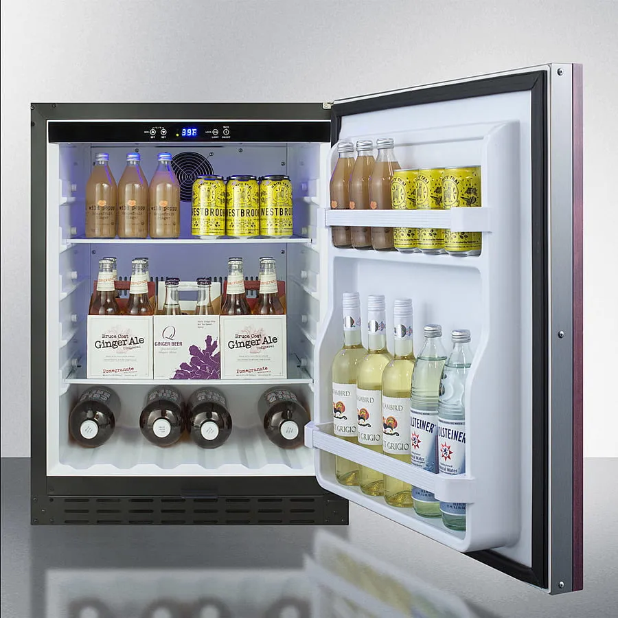 Summit AL55IF 24" Wide Built-In All-Refrigerator, Ada Compliant