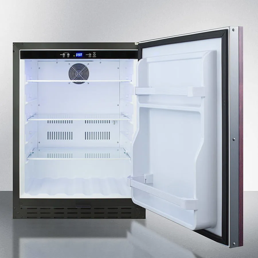 Summit AL55IF 24" Wide Built-In All-Refrigerator, Ada Compliant