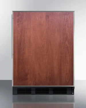 Summit AL652BBIFR Built-In Undercounter Ada Compliant Refrigerator-Freezer For General Purpose Use, W/Dual Evaporator Cooling, Ss Frame For Slide-In Panels, And Black Cabinet