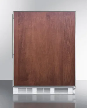 Summit AL750BIFR Ada Compliant Built-In Undercounter All-Refrigerator For General Purpose Use, Auto Defrost W/Ss Door Frame For Panel Inserts And White Cabinet