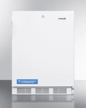 Summit AL750LBI Ada Compliant Built-In Undercounter All-Refrigerator For General Purpose Use, With Lock, Auto Defrost Operation And White Exterior