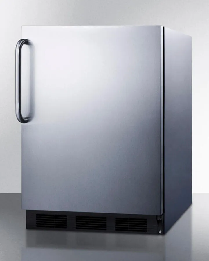 Summit AL752BCSS Ada Compliant Built-In Undercounter All-Refrigerator For General Purpose Use, Auto Defrost W/Ss Wrapped Exterior And Towel Bar Handle