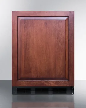 Summit AL752BKBIIF Ada Compliant Built-In Undercounter All-Refrigerator For General Purpose Use, Auto Defrost W/Integrated Door Frame For Custom Overlay Panels And Black Cabinet