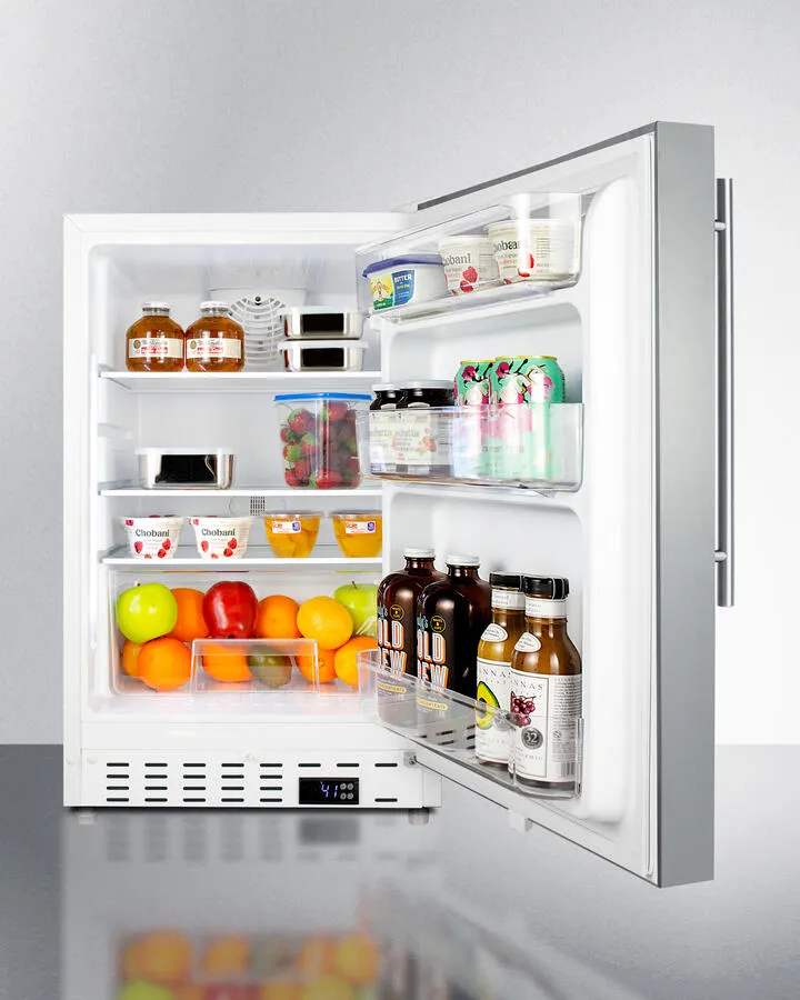 Summit ALR46WCSSHV 20" Wide Built-In All-Refrigerator, Ada Compliant