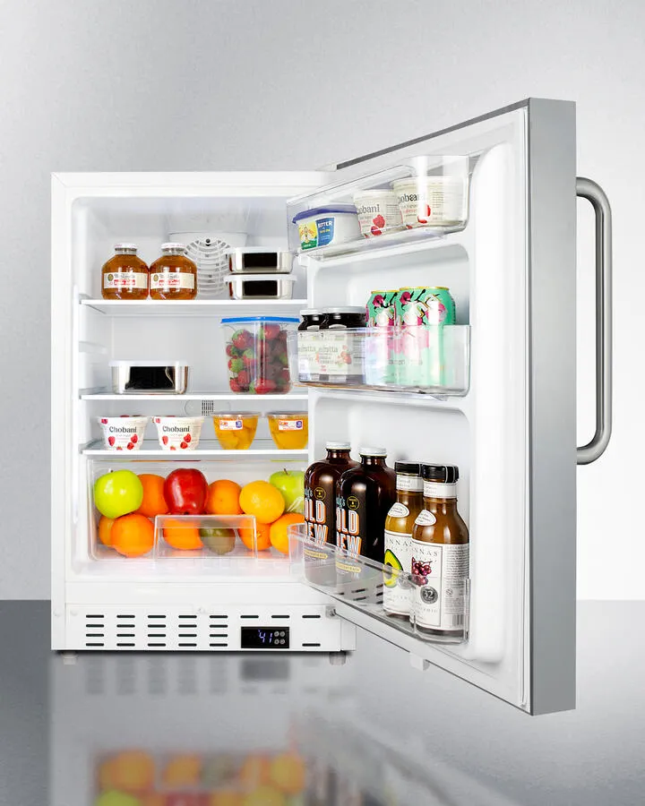 Summit ALR46WSSTB 20" Wide Built-In All-Refrigerator, Ada Compliant