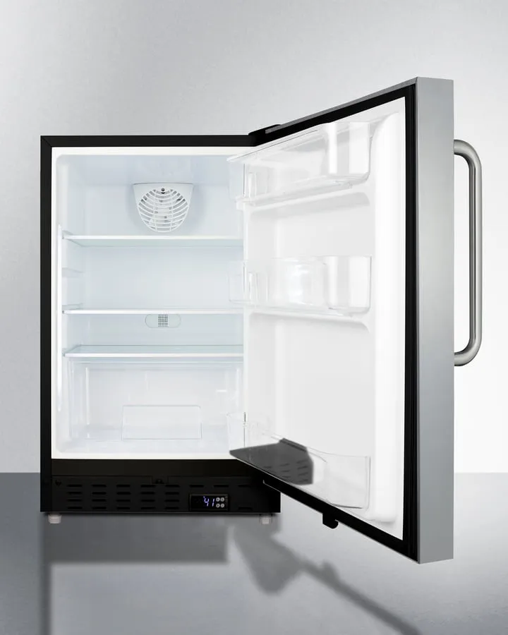Summit ALR47BSSTB 20" Wide Built-In All-Refrigerator, Ada Compliant