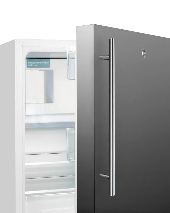 Summit ALRF48SSHV 20" Wide Built-In Refrigerator-Freezer, Ada Compliant