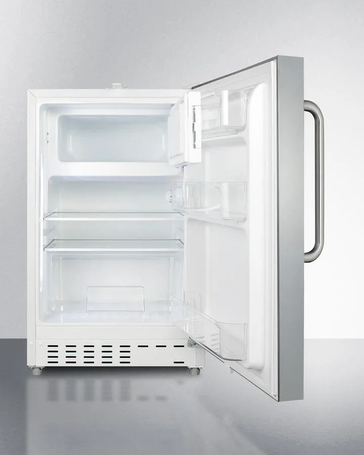 Summit ALRF48SSTB 20" Wide Built-In Refrigerator-Freezer, Ada Compliant