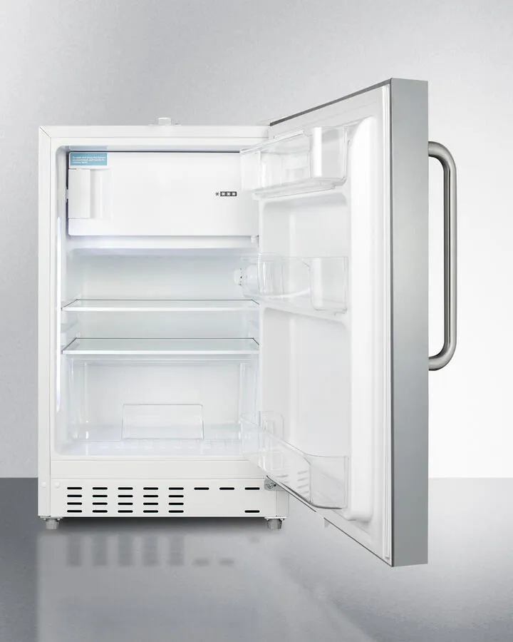 Summit ALRF48SSTB 20" Wide Built-In Refrigerator-Freezer, Ada Compliant