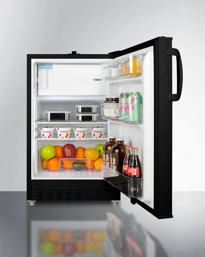 Summit ALRF49B 20" Wide Built-In Refrigerator-Freezer, Ada Compliant
