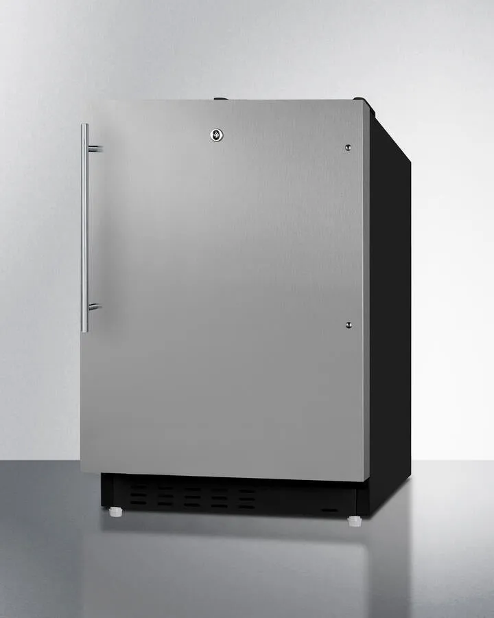 Summit ALRF49BSSHV 20" Wide Built-In Refrigerator-Freezer, Ada Compliant