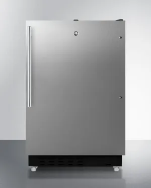 Summit ALRF49BSSHV 20" Wide Built-In Refrigerator-Freezer, Ada Compliant
