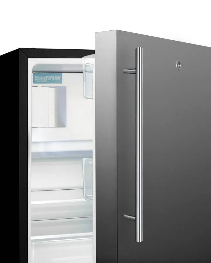 Summit ALRF49BSSHV 20" Wide Built-In Refrigerator-Freezer, Ada Compliant