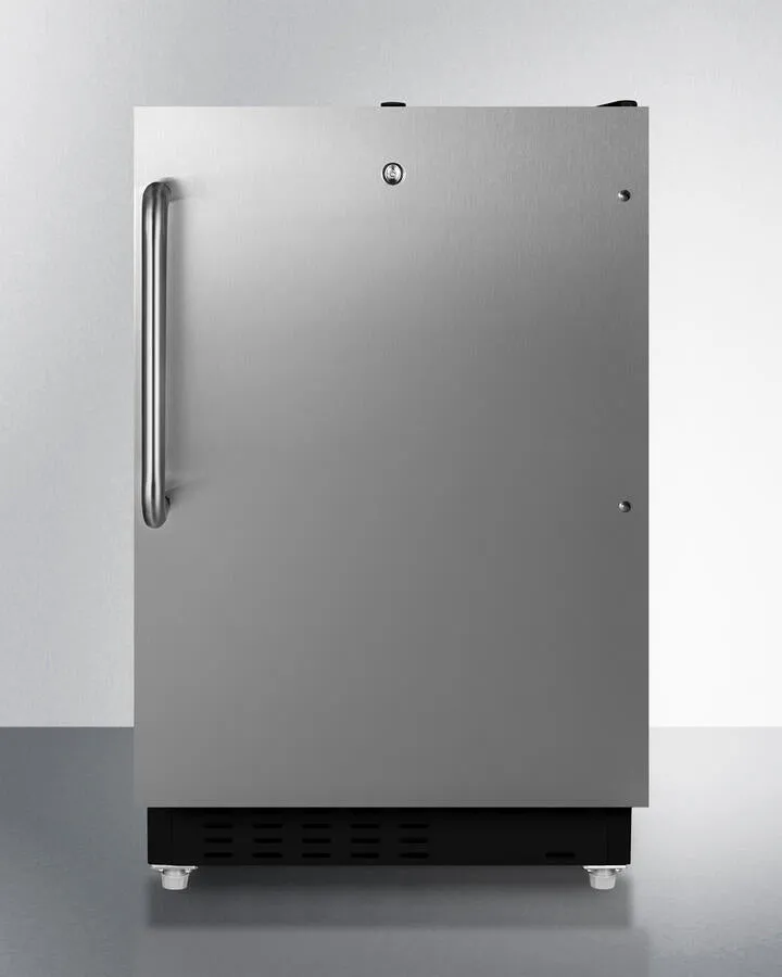 Summit ALRF49BSSTB 20" Wide Built-In Refrigerator-Freezer, Ada Compliant