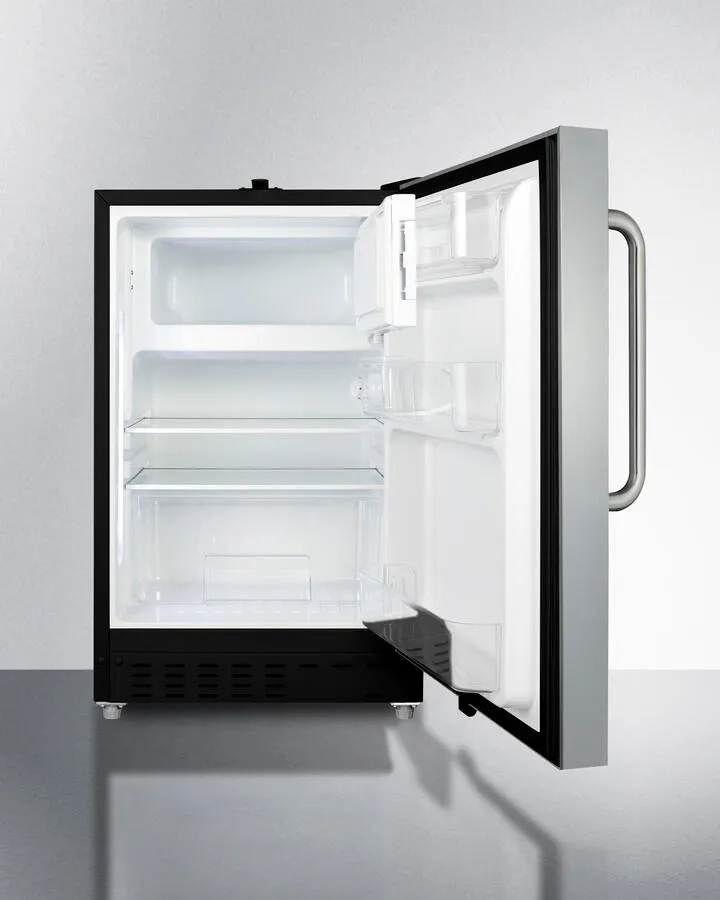 Summit ALRF49BSSTB 20" Wide Built-In Refrigerator-Freezer, Ada Compliant