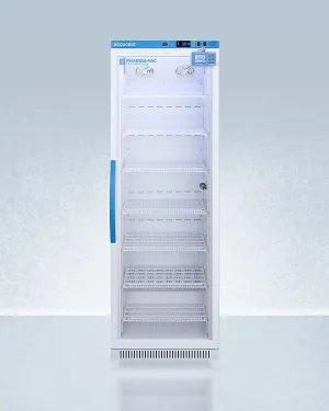 Summit ARG15PVDL2B Performance Series Pharma-Vac 15 Cu.Ft. Upright Glass Door All-Refrigerator For Vaccine Storage With Factory-Installed Data Logger, Antimicrobial Silver-Ion Handle, And Hospital Grade Cord With 'Green Dot' Plug