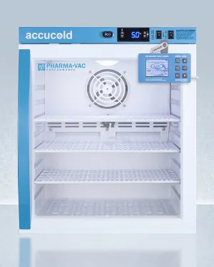 Summit ARG1PVDL2B Performance Series Pharma-Vac 1 Cu.Ft. Compact Glass Door All-Refrigerator For Vaccine Storage With Factory-Installed Data Logger And Hospital Grade Cord With 'Green Dot' Plug