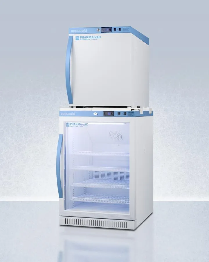 Summit ARG6PVAFZ1PVSTACK 24" Wide Performance Series All-Refrigerator/All-Freezer Combination