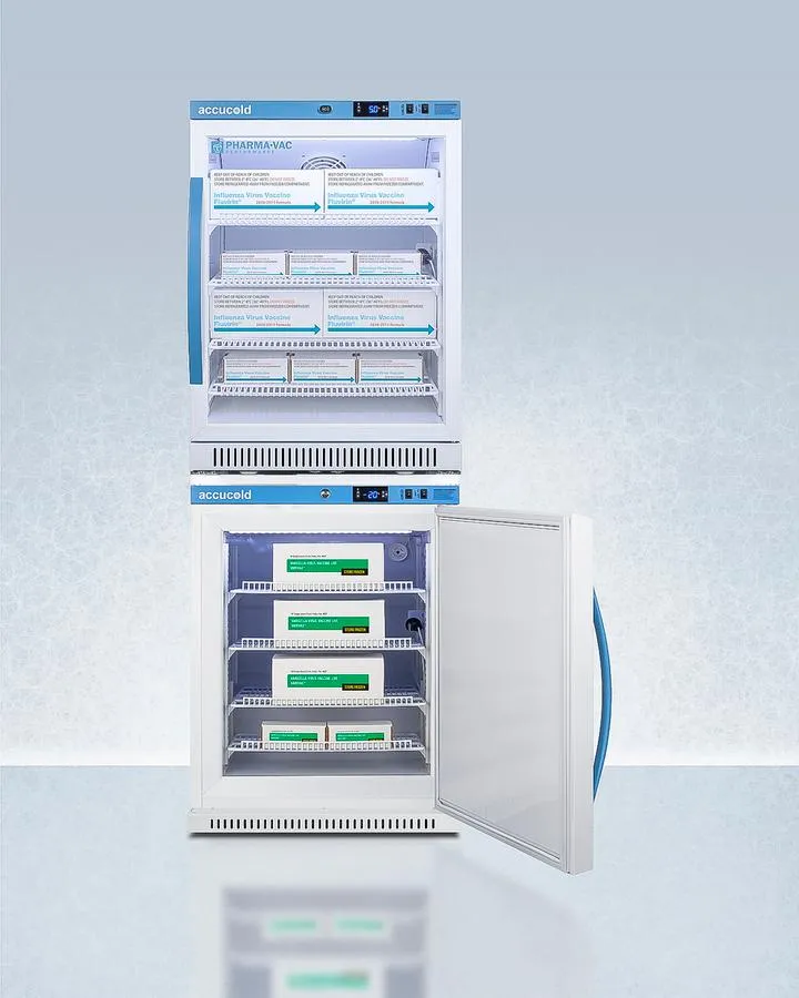Summit ARG6PVAFZ5PVBIADASTACK 24" Wide Performance Series All-Refrigerator/All-Freezer Combination