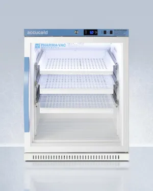 Summit ARG6PVDR Performance Series Pharma-Vac 6 Cu.Ft. Freestanding, Ada Height All-Refrigerator For Vaccines Storage With Three Removable Ventilated Drawers, Antimicrobial Silver Ion Handle, And Hospital Grade Cord With 'Green Dot' Plug