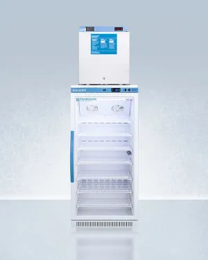 Summit ARG8PVFS24LSTACKMED2 Stacked Combination Of Arg8Pv All-Refrigerator With Antimicrobial Silver-Ion Handle And Hospital Grade Cord With 'Green Dot' Plug And Fs24Lmed2 Compact Manual Defrost All-Freezer For Vaccine Storage