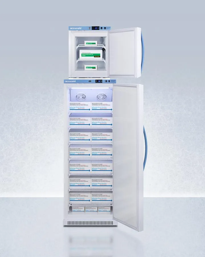 Summit ARS12PVAFZ1PVSTACK 24" Wide Performance Series All-Refrigerator/All-Freezer Combination