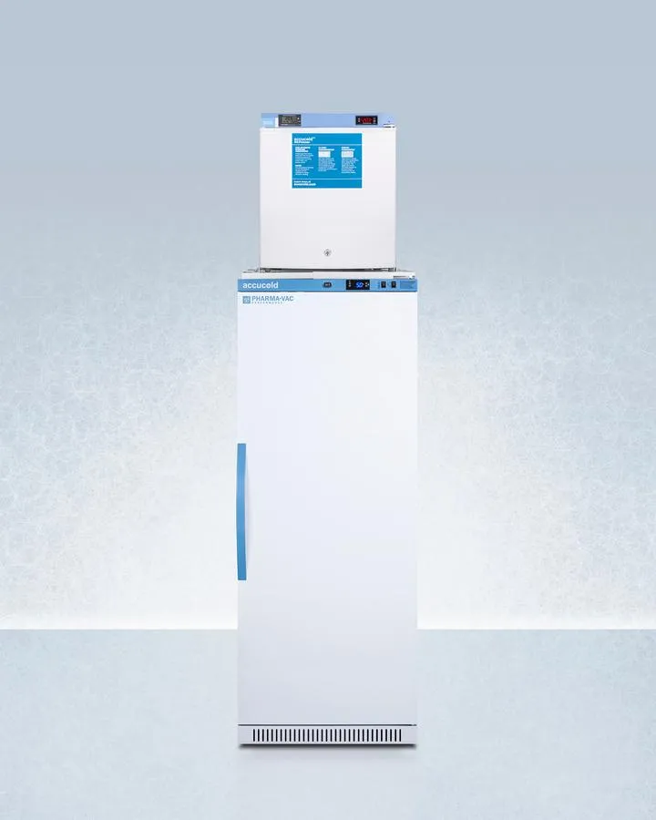Summit ARS12PVFS24LSTACKMED2 24" Wide All-Refrigerator/All-Freezer Combination