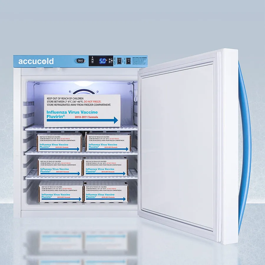 Summit ARS1PVDL2B Performance Series Pharma-Vac 1 Cu.Ft. Compact All-Refrigerator For Vaccine Storage With Factory-Installed Data Logger, Antimicrobial Silver-Ion Handle, And Hospital Grade Cord With 'Green Dot' Plug
