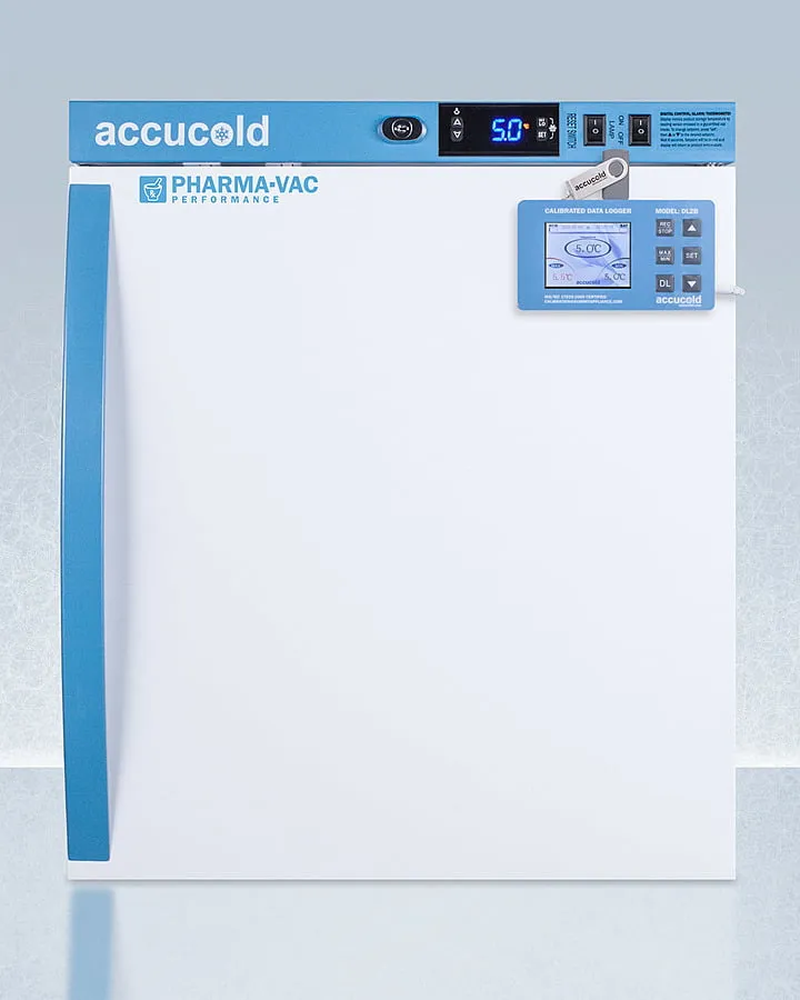 Summit ARS1PVDL2B Performance Series Pharma-Vac 1 Cu.Ft. Compact All-Refrigerator For Vaccine Storage With Factory-Installed Data Logger, Antimicrobial Silver-Ion Handle, And Hospital Grade Cord With 'Green Dot' Plug