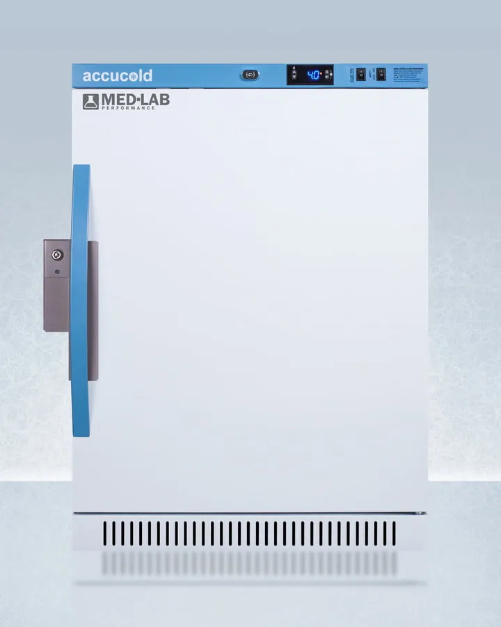 Summit ARS6ML Performance Series Med-Lab Freestanding 6 Cu.Ft. Ada Height All-Refrigerator, With Antimicrobial Silver-Ion Handle And Hospital Grade Cord 'Green Dot' Plug