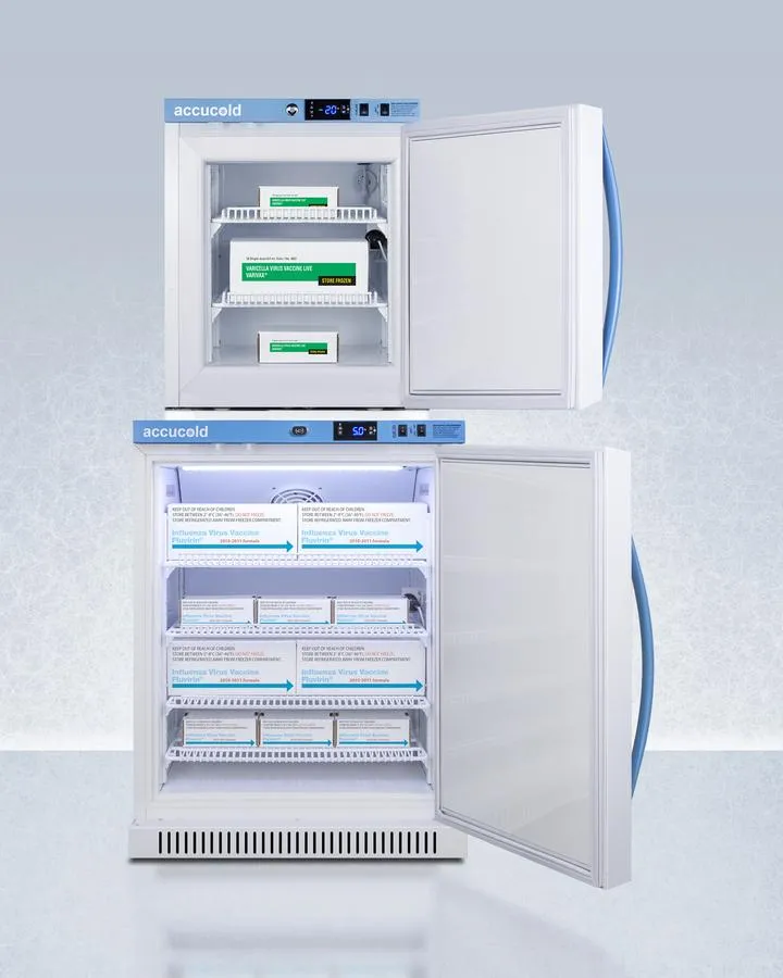Summit ARS6PVAFZ1PVSTACK 24" Wide Performance Series All-Refrigerator/All-Freezer Combination