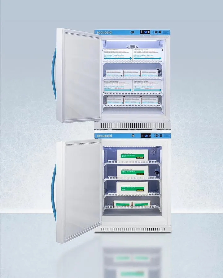 Summit ARS6PVAFZ5PVBIADASTACKLHD 24" Wide Performance Series All-Refrigerator/All-Freezer Combination