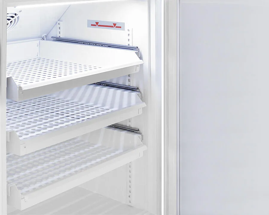 Summit ARS6PVDR Performance Series Pharma-Vac 6 Cu.Ft. Freestanding Ada Height All-Refrigerator For Vaccine Storage With Three Removable Ventilated Drawers, Antimicrobial Silver-Ion Handle, And Hospital Grade Cord With 'Green Dot' Plug
