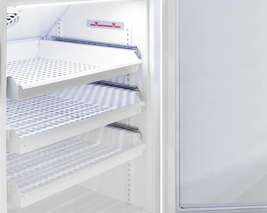 Summit ARS8PVDR Performance Series Pharma-Vac 8 Cu.Ft. Upright All-Refrigerator For Vaccine Storage With Four Ventilated Removable Drawers, Antimicrobial Silver-Ion Handle, And A Hospital Grade Cord With 'Green Dot' Plug
