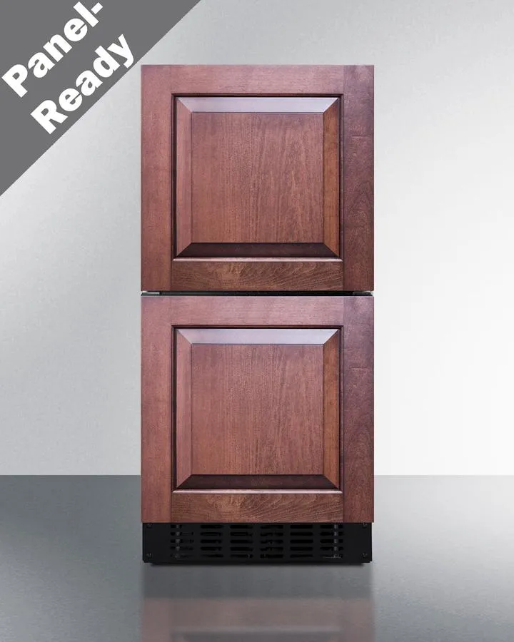 Summit ASDR1524PNR 15" Wide 2-Drawer All-Refrigerator, Ada Compliant (Panels Not Included)