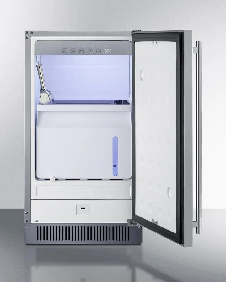 Summit BIM182OSADA 18" Wide Outdoor Clear Icemaker, Ada Compliant