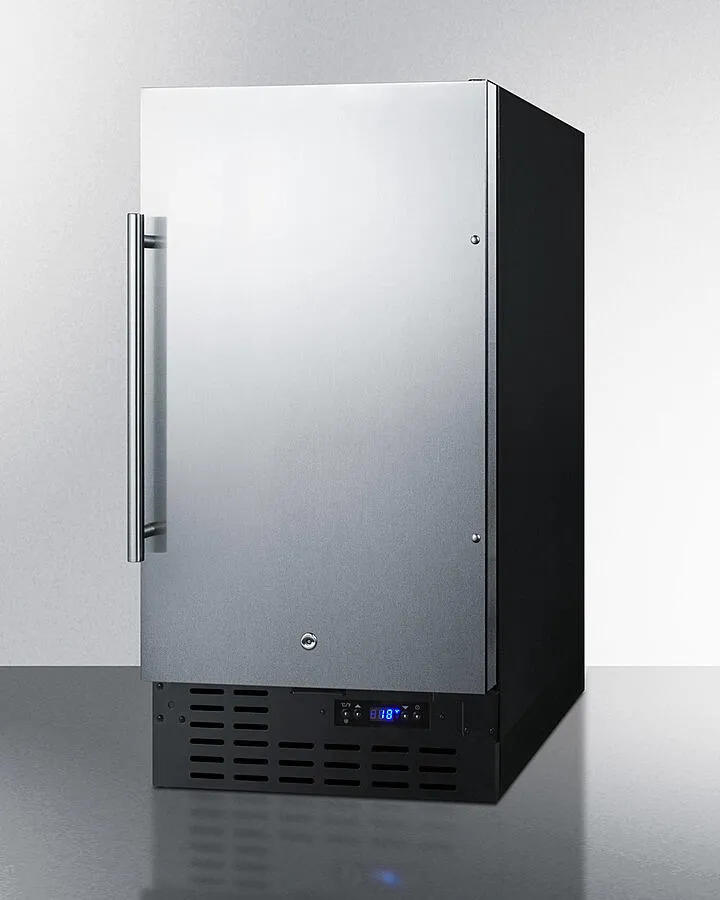 Summit BIM18SSADA 18" 8 Lb. Drain-Free Icemaker, Ada Compliant