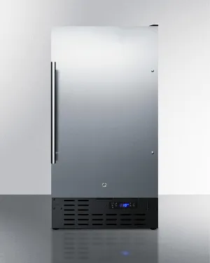 Summit BIM18SSADA 18" 8 Lb. Drain-Free Icemaker, Ada Compliant
