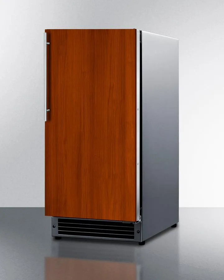 Summit BIM26H32IF 15" Wide 25 Lb. Drain-Free Icemaker, Ada Compliant (Panel Not Included)