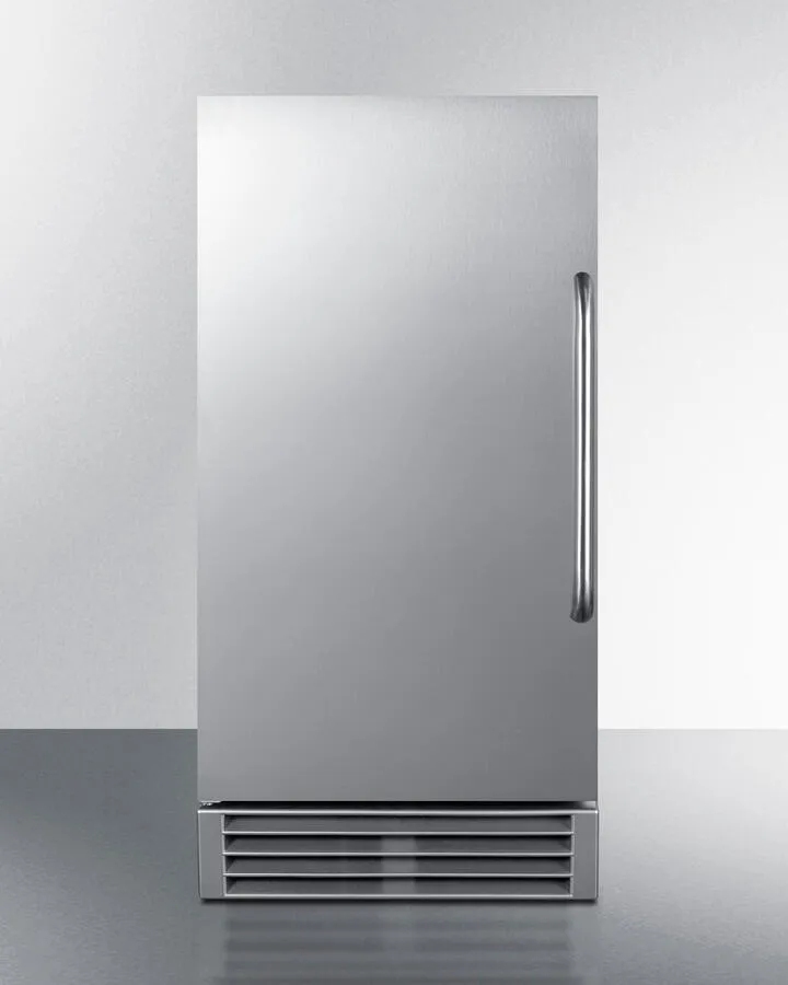 Summit BIM44GCSS 15" Wide 50 Lb. Built-In Undercounter Commercially Listed Clear Icemaker With Automatic Defrost, Internal Pump, And Complete Stainless Steel Exterior