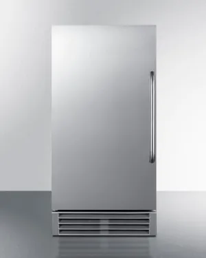 Summit BIM44GCSS 15" Wide 50 Lb. Built-In Undercounter Commercially Listed Clear Icemaker With Automatic Defrost, Internal Pump, And Complete Stainless Steel Exterior