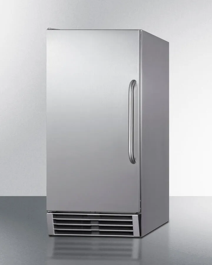 Summit BIM44GCSSADA 15" Wide 50 Lb. Ada Compliant Commercially Listed Clear Icemaker With Automatic Defrost, Internal Pump, And Complete Stainless Steel Exterior