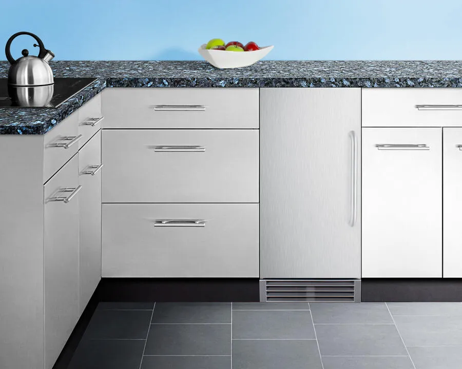 Summit BIM44GCSSADA 15" Wide 50 Lb. Ada Compliant Commercially Listed Clear Icemaker With Automatic Defrost, Internal Pump, And Complete Stainless Steel Exterior
