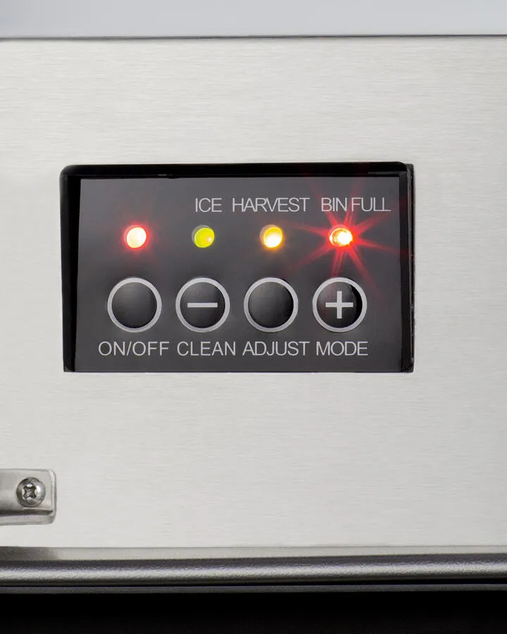 Summit BIM44GCSSADA 15" Wide 50 Lb. Ada Compliant Commercially Listed Clear Icemaker With Automatic Defrost, Internal Pump, And Complete Stainless Steel Exterior