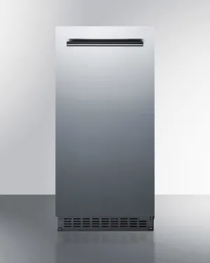 Summit BIM68OSPUMP 15" Wide 62 Lb. Built-In Undercounter Commercially Listed Indoor/Outdoor Clear Icemaker With Internal Pump And Complete Stainless Steel Exterior Finish